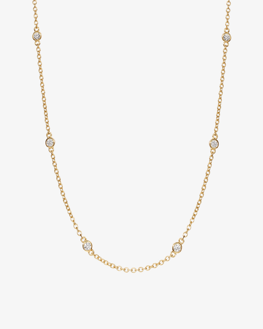 Multi Bezel Set Necklace